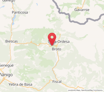 Map of Fragén, Aragon