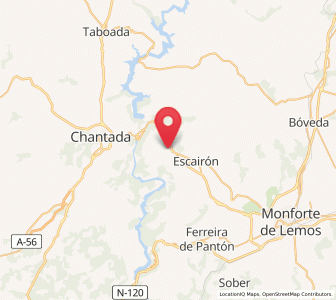 Map of Freán, Galicia