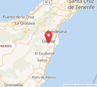 Map of Fregenal, Canary Islands