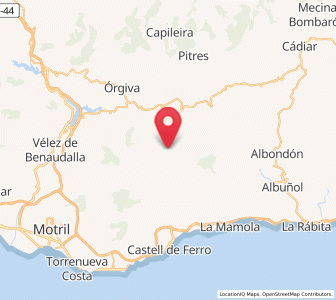 Map of Fregenite, Andalusia