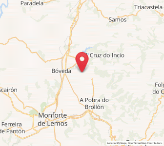 Map of Freituje, Galicia