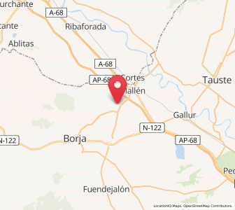 Map of Fréscano, Aragon