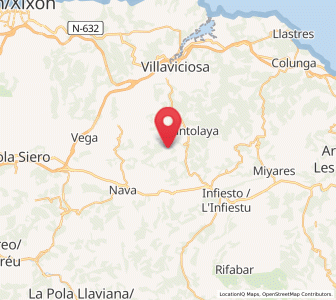 Map of Fresnedo, Asturias