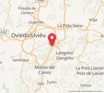 Map of Frieres, Asturias