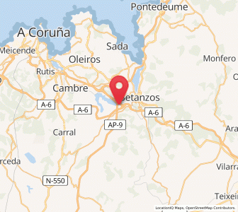 Map of Froján, Galicia