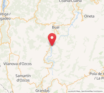 Map of Froseira, Asturias