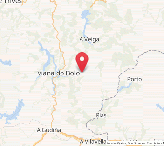 Map of Froxais, Galicia