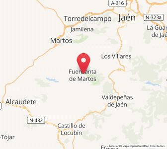 Map of Fuensanta de Martos, Andalusia