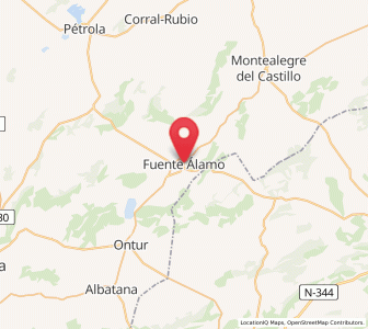 Map of Fuente-Álamo, Castille-La Mancha