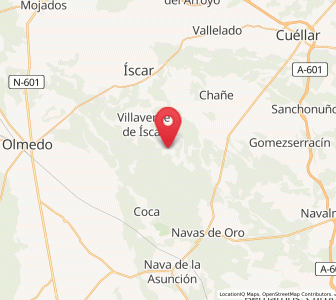 Map of Fuente el Olmo de Iscar, Castille and León