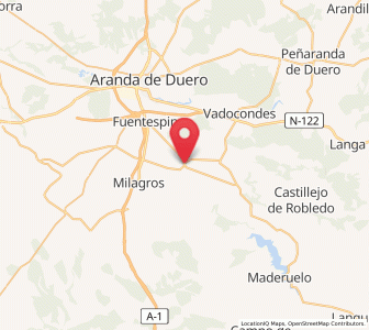 Map of Fuentelcésped, Castille and León