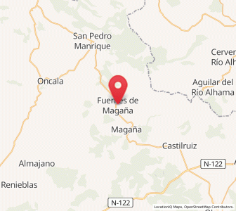 Map of Fuentes de Magaña, Castille and León