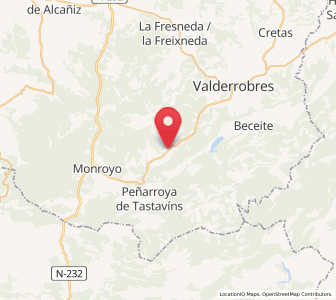 Map of Fuentespalda, Aragon