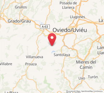 Map of Fuexos, Asturias