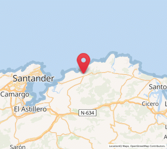 Map of Galizano, Cantabria