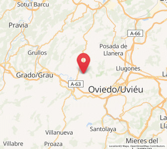 Map of Gallegos, Asturias