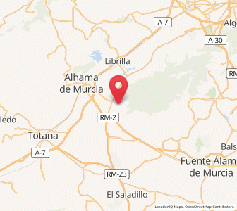 Map of Gañuelas, Murcia