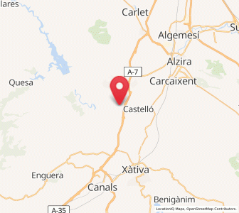 Map of Gavarda, Valencia