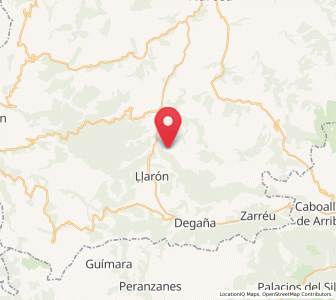 Map of Gédrez, Asturias