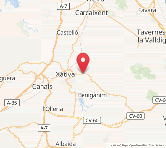 Map of Genovés, Valencia