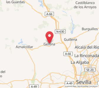 Map of Gerena, Andalusia