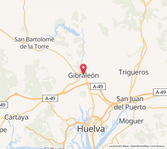 Map of Gibraleón, Andalusia