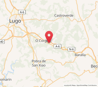 Map of Gomeán, Galicia