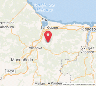 Map of Gondán, Galicia