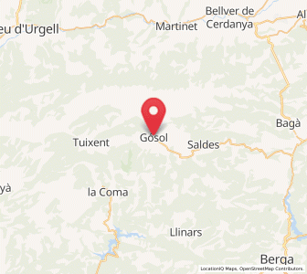 Map of Gósol, Catalonia