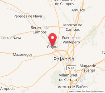 Map of Grijota, Castille and León