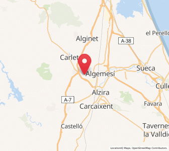 Map of Guadassuar, Valencia