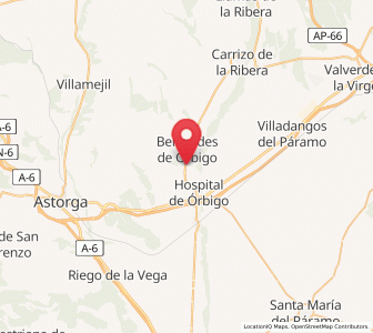 Map of Gualtares de Órbigo, Castille and León