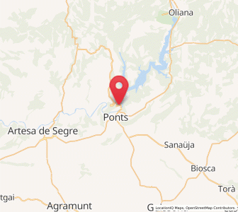 Map of Gualter, Catalonia