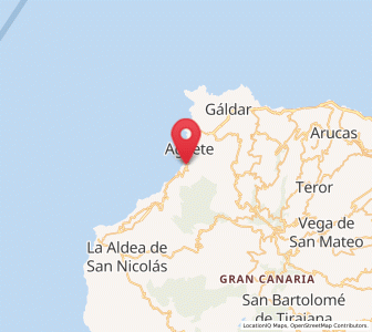 Map of Guayedra, Canary Islands