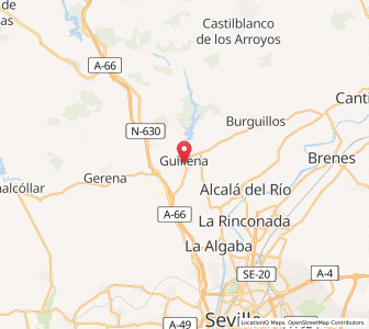 Map of Guillena, Andalusia