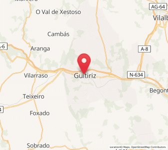 Map of Guitiriz, Galicia
