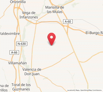 Map of Gusendos de los Oteros, Castille and León