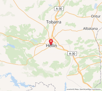 Map of Hellín, Castille-La Mancha