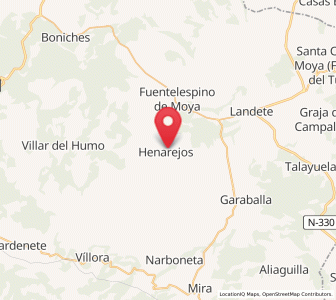 Map of Henarejos, Castille-La Mancha