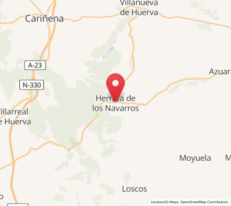 Map of Herrera de los Navarros, Aragon