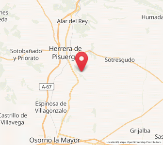 Map of Hinojal de Ríopisuerga, Castille and León