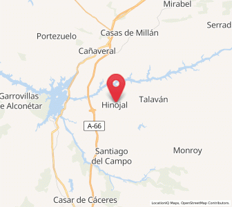 Map of Hinojal, Extremadura