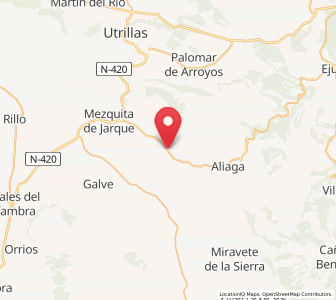 Map of Hinojosa de Jarque, Aragon