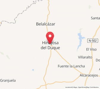 Map of Hinojosa del Duque, Andalusia