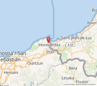 Map of Hondarribia, Basque Country