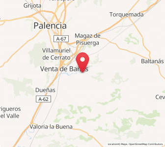 Map of Hontoria de Cerrato, Castille and León