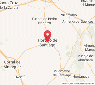 Map of Horcajo de Santiago, Castille-La Mancha
