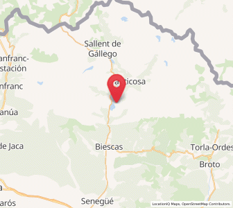Map of Hoz de Jaca, Aragon