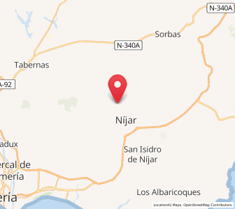 Map of Huebro, Andalusia