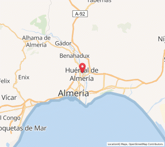 Map of Huércal de Almería, Andalusia
